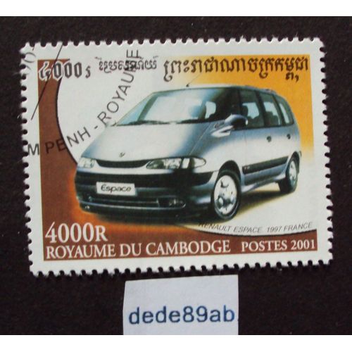 Royaume Du Cambodge.. 4000r Voitures : Renault Espace 1997 France  Oblitéré Used Stamp .