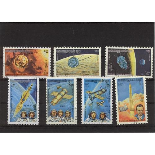 Timbres - Cambodge - 1984 - Conquête De L'espace - Luna Soyouz