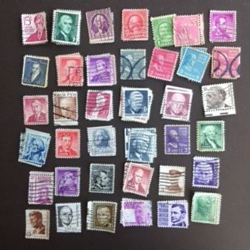 Lot De 38 Timbres Différents Hommes Et Femmes Remarquables Usa Petits Formats