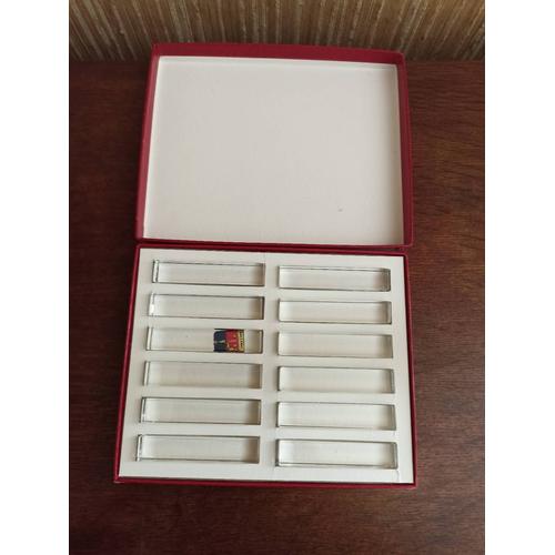 Coffret De 12 Porte Couteaux En Cristal Baccarat