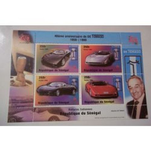 Bloc 4 Timbres Du Sénégal 40e Anniversaire De De Tomaso