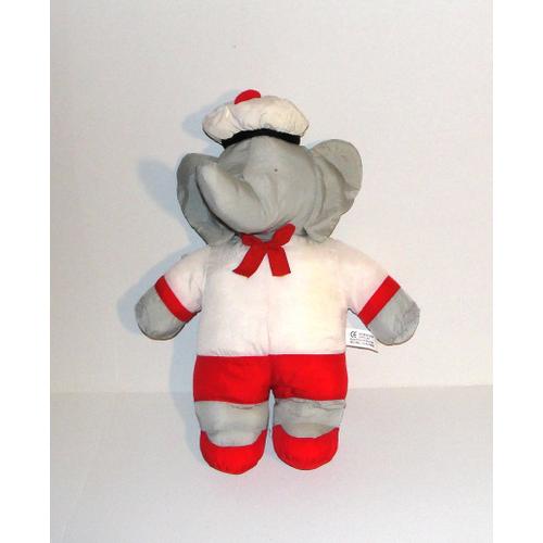 Peluche Babar Marin 34 Cm Doudou En Toile Style Puffalump