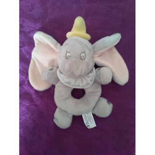 Doudou Hochet Éléphant Dumbo Disney 20cm