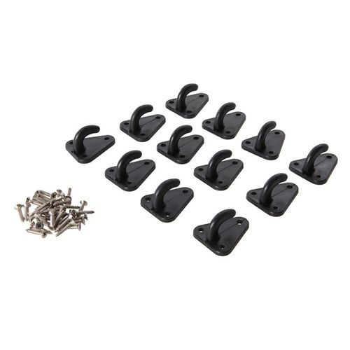 Crochets pour filet de remorque et autres attaches en acier inoxydable, 12 pcs - 12 pcs