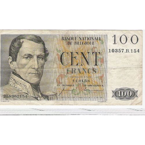 Billet 100 Franc Belge 1958
