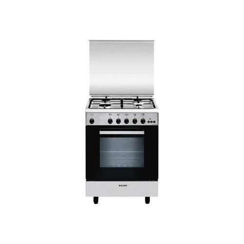 Glem Alpha GA650CMIX - Cuisinière - pose libre - largeur : 60 cm - profondeur : 50 cm - hauteur : 85 cm - avec système auto-nettoyant - classe B - acier inoxydable