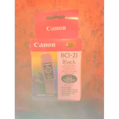 CANON BCI-21 Black pour BJC-2000, BJC-4000 séries, BJC 5000 séries, Multipass C20/C30/C50