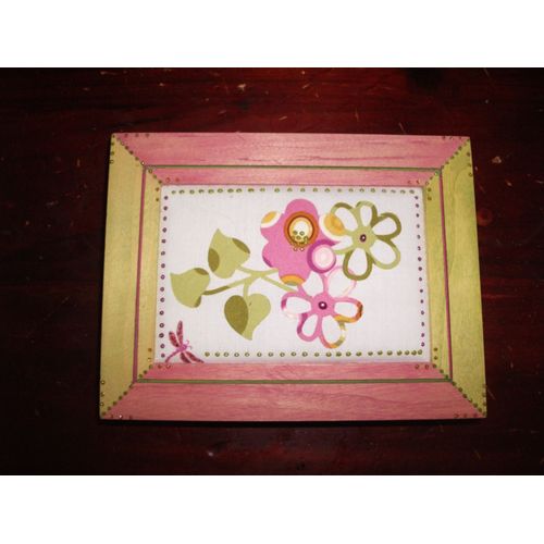 Petit Boite En Bois Tissu Fleurie