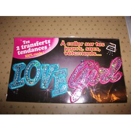 Ecussons " Love " Et " Girl " En Tissu Pour Customiser Jean, Sac, Vêtement