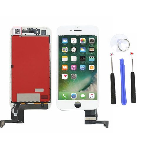 Ecran Lcd Vitre Tactile Avec Châssis Affichage Pour Iphone 7 Blanc + 4pcs Outils