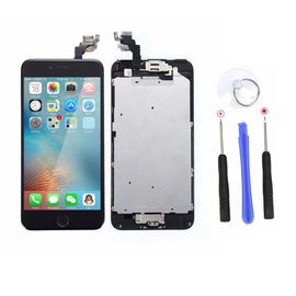 Pour Iphone 6 Plus Noir Complet Ecran Lcd Vitre Tactile Affichage Bouton + 4pcs Outils