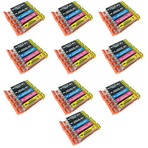 PerfectPrint Compatible Cartouche d'Encre de remplacement pour Canon iP7250  MG5450  MG5550  MG6350  MG6450  MG7150  MX925  MX725  iP7250  MG5450  MG5550  MG6350  iP7250  MG5450  (Noir/noir/cyan/magenta/jaune, 50-pack)