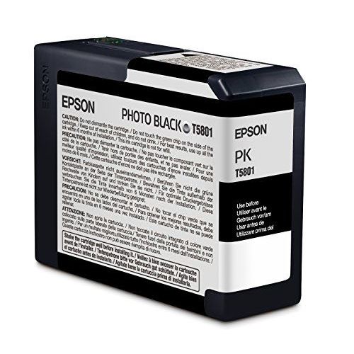 Epson T5801 Cartouche d'encre d'origine 1 x photo noire pour Epson stylus pro 3800/3880
