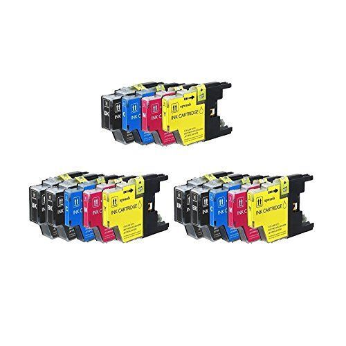 Prestige Cartridge LC1280/LC1240 Pack de 14 XL Cartouches d'encre compatible avec Imprimante Brother MFC Séries, Noir/Cyan/Magenta/Jaune