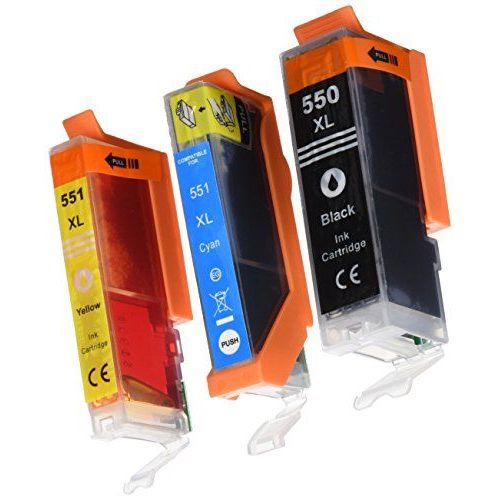 Prestige Cartridge PGI-550XL/CLI-551XL Pack de 25 Cartouches d'encre compatible avec Imprimante Canon Pixma Séries, Noir/Noir Photo/Cyan/Magenta/Jaune