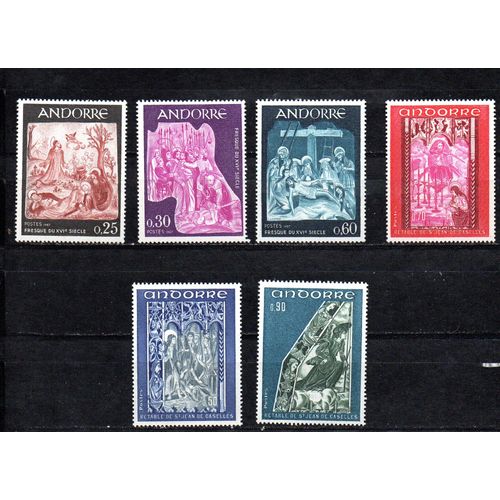 Andorre- Lot De 6 Timbres Neufs - Fresques