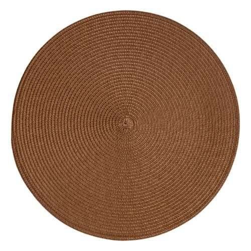 Set De Table Tressé Rond - Diam. 38 Cm - Marron