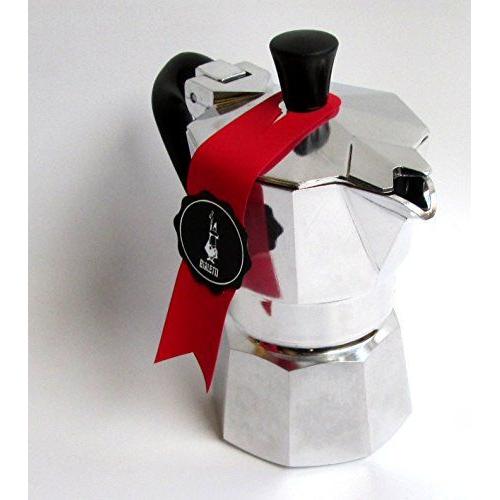 Bialetti Cafetière Aluminium 0,5 Mokina Tasses Aluminium Noir/Argent 13 x 6,5 x 12 cm