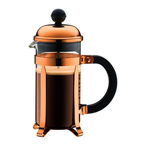 Bodum 1923-18 Chambord Cafetière à Piston pour 3 Tasses Verre Cuivre 35 cl