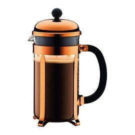 Bodum 1928-18 Chambord Cafetière à Piston pour 8 Tasses Verre Cuivre 1 L