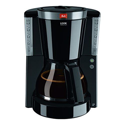 Melitta 1011-04 Look Selection- Cafetière filtre- avec verseuse en verre- AromaSelector- noir