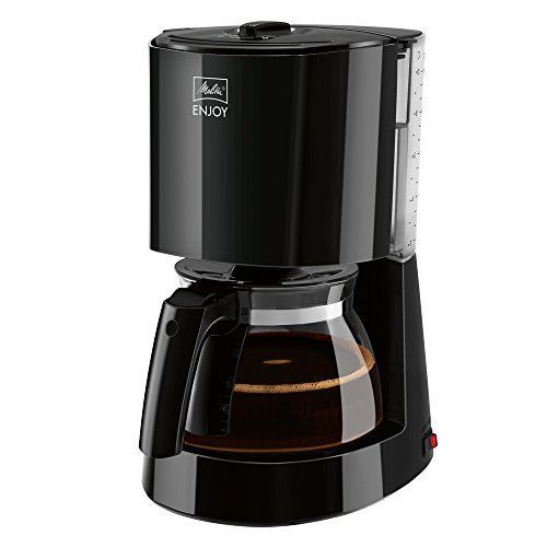 Melitta 1017-02 Enjoy II Cafetière Filtre avec Sélecteur d'Arômes/Verseuse Verre Noir