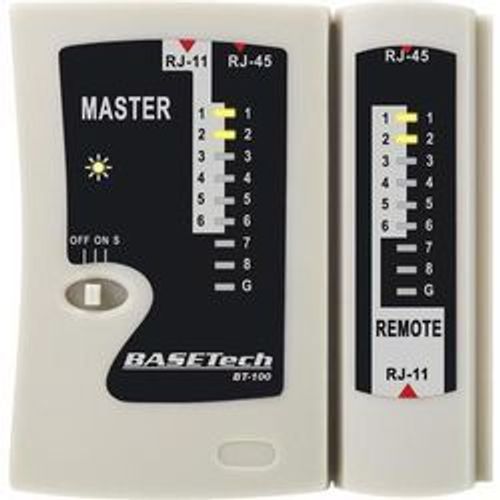Basetech BT-100 Kabel-Prüfgerät, Kabeltester  pour RJ-45, RJ-11
