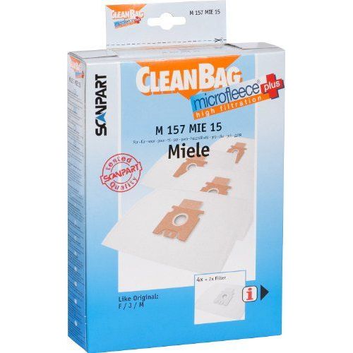 Scanpart CleanBag M 157 MIE 15 Lot de 4 sacs pour aspirateur