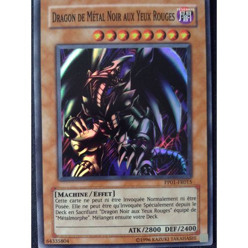 Yugioh! Dragon De Métal Noir Aux Yeux Rouges - Super Rare - Pp01-Fr015