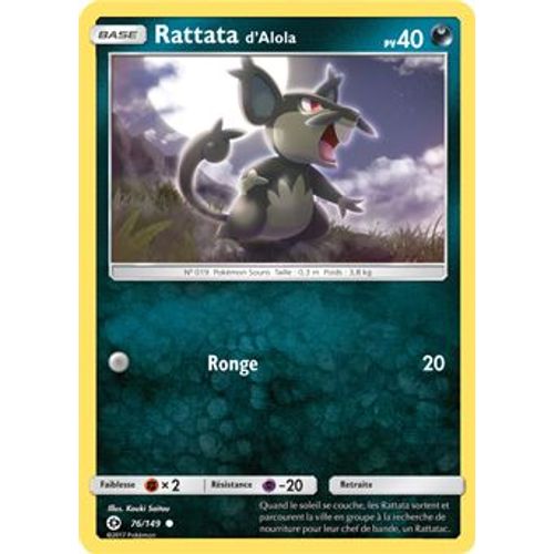 Carte Pokemon Rattata Alola 76/149 Soleil Et Lune