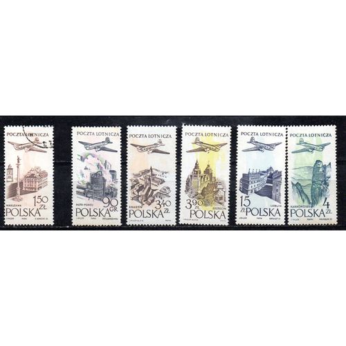 Pologne- Lot De 1 Timbre Oblitéré Et 5 Timbres Neufs- Poste Aérienne