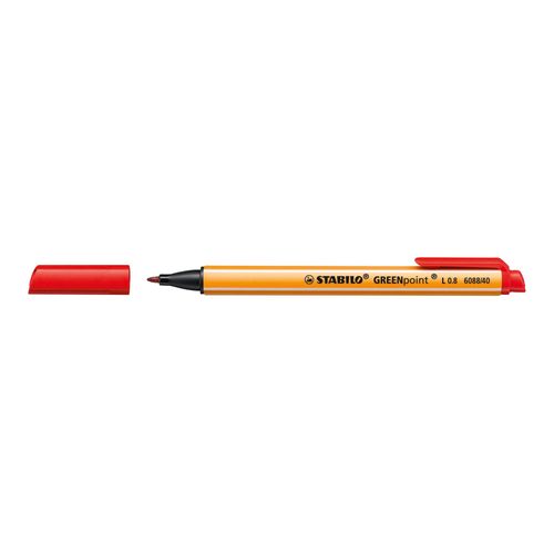 Stabilo Stylo Feutre Green Point Pointe Large 0,8 Mm Rouge