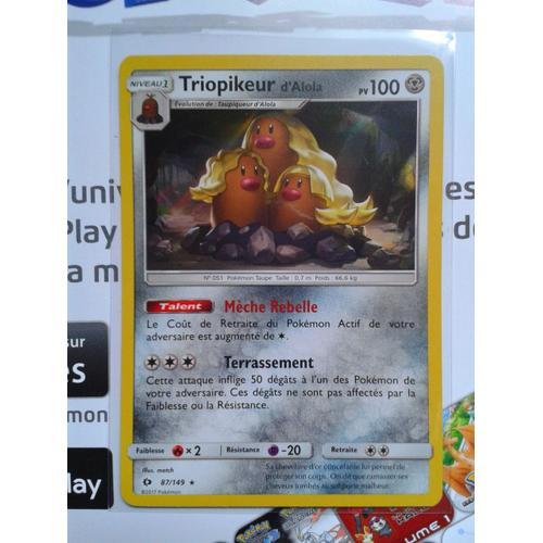 Carte Pokemon Holo Rare Triopikeur Alola 87/149 Soleil Et Lune