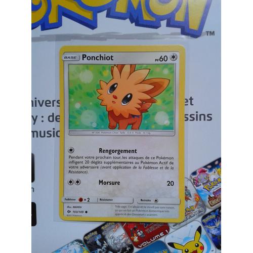 Carte Pokemon Ponchiot 103/149 Soleil Et Lune