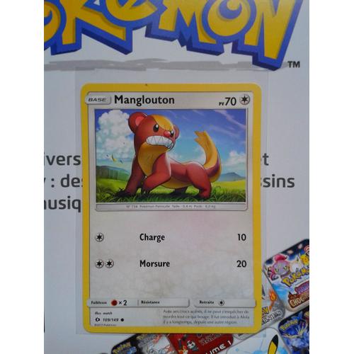 Carte Pokemon Manglouton 109/149 Soleil Et Lune