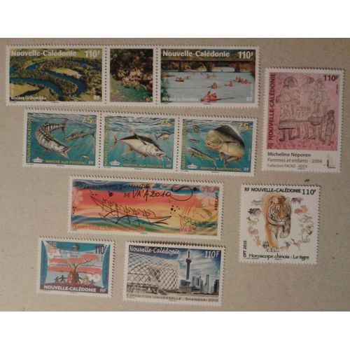 Lot Timbres Nouvelle-Calédonie 2010 Yvert Et Tellier N°1091, 1092, 1093, 1094-1095, 1096-1097-1098, 1099, 1101 Neufs Gomme Intacte