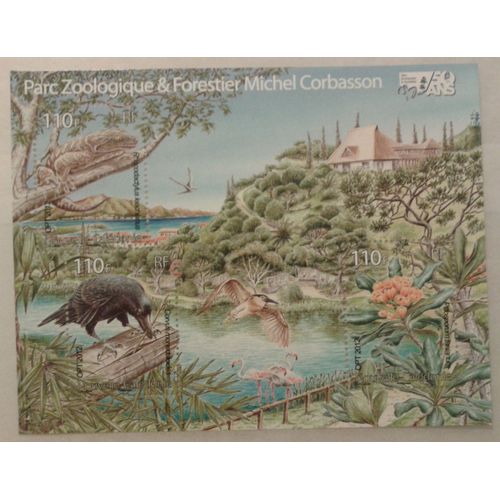 Bloc Feuillet Timbres Nouvelle-Calédonie 2012 Yvert Et Tellier Bf N°47 Neuf Gomme Intacte Parc Zoologique Forestier Michel Corbasson