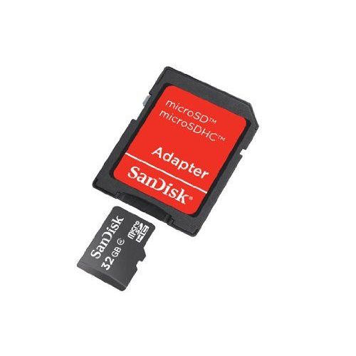 SanDisk 32 Go Carte mémoire microSDHC avec adaptateur Classe 4 SDSDQB-032G-B35