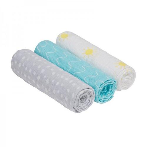 Lässig Swad& Burp Blanket Summer Dream, Boys, 3er Set