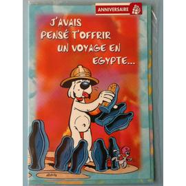 Carte Postale Double Gai Luron Voyage Egypte Humour Voeux Bon Anniversaire Avec Enveloppe Rakuten