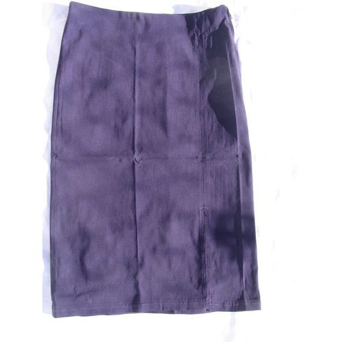 Jupe Droite Jennyfer, Fendue Sur 20 Cms, Violette, Taille 40