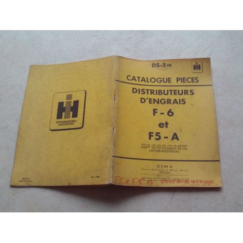 Catalogue Pièces : Distributeurs D'engrais F5-A Et F- 6 