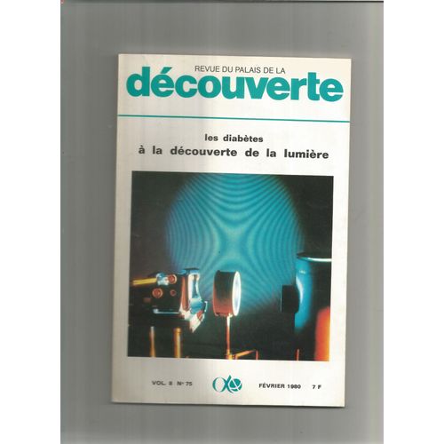 Revue Du Palais De La Découverte N° 75/Les Diabetes 
