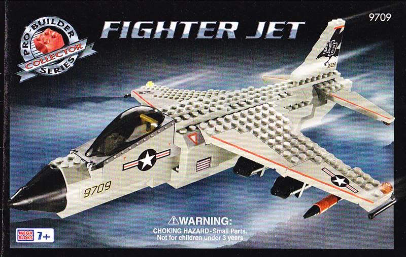 Jet 9709 Mega Bloks Fighter Jet Mega Bloks ProBuilder Blue Thunder