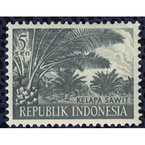 Indonésie 1960 Neuf Avec Gomme Agriculture Kelapa Sawit Palmier À Huile De Palme