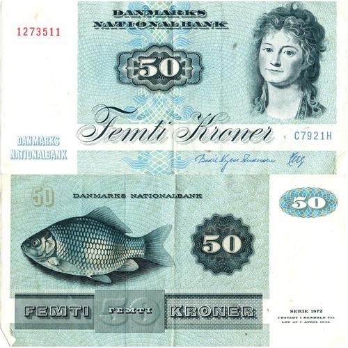 Danemark / 50 Kroner / 1972 / P-50(I) / Vf