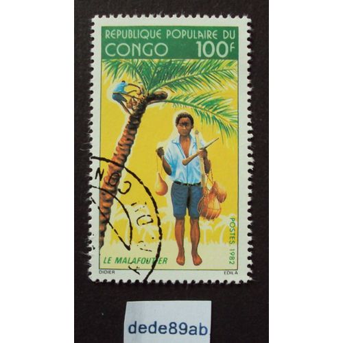République Populaire Du Congo..  100f  Le Malafoutier . Oblitéré Used Stamp.