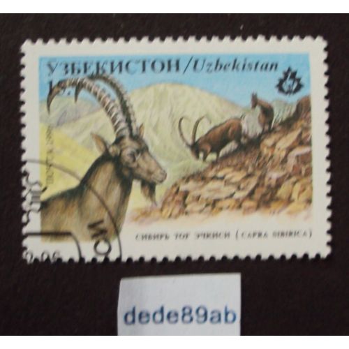 Uzbekistan..  15.00 Capra Sibirica (Bouquetin De Sibérie) Oblitéré Used Stamp