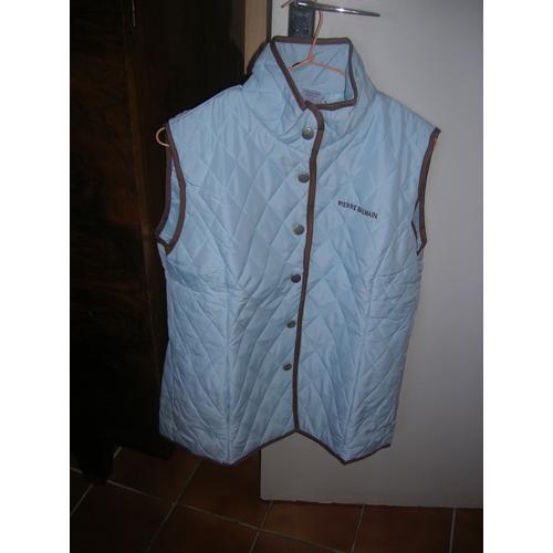 Veste Pierre Balmain  Sans Manches Polyester M Bleu 