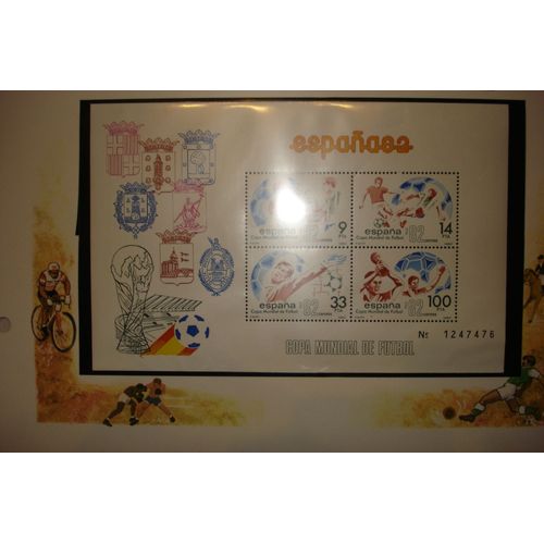 Lot De 2 Blocs Espagne Coupe Du Monde De Football 1982